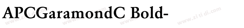 APCGaramondC Bold字体转换